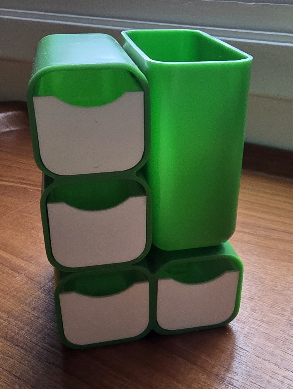 Vintage 1970s modular plastic desk organizer, HOF Hong Kong